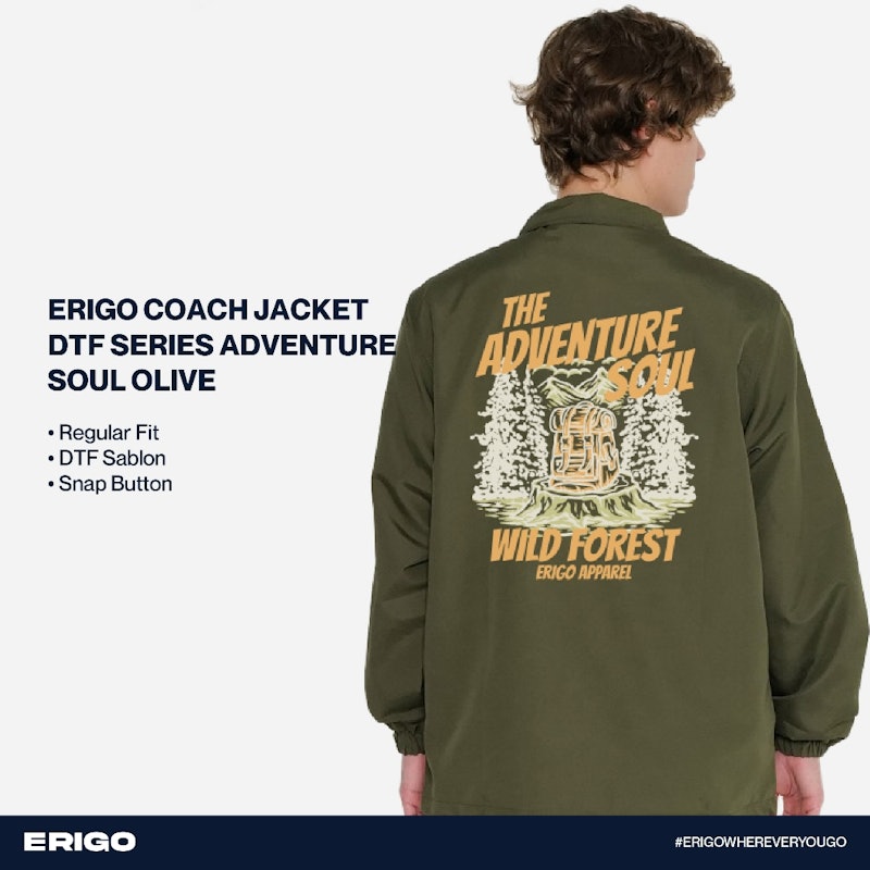ERIGO Coach Jacket DTF Series Adventure Soul Olive 3