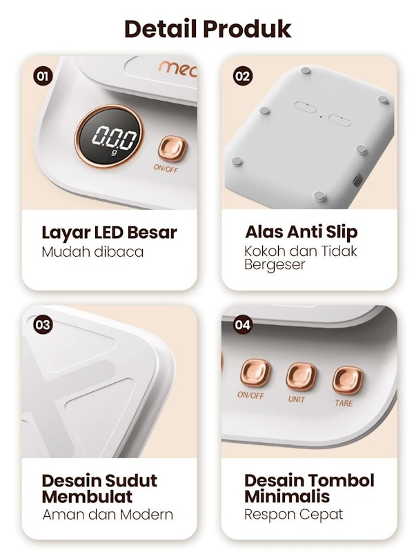 Mecoo Timbangan Dapur Elektronik 4