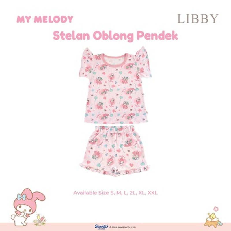 Libby Baby Sanrio Setelan Oblong Pendek 5