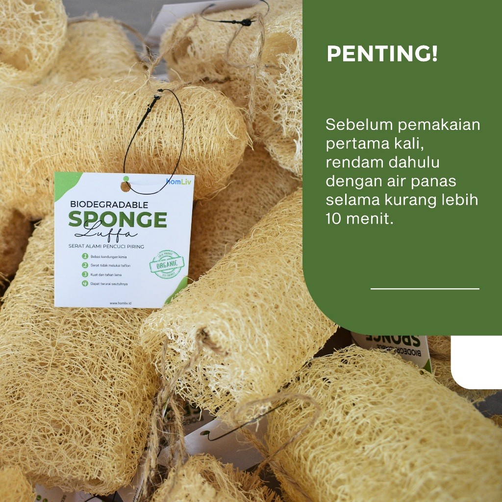 homLiv Spons Cuci Piring Luffa  5