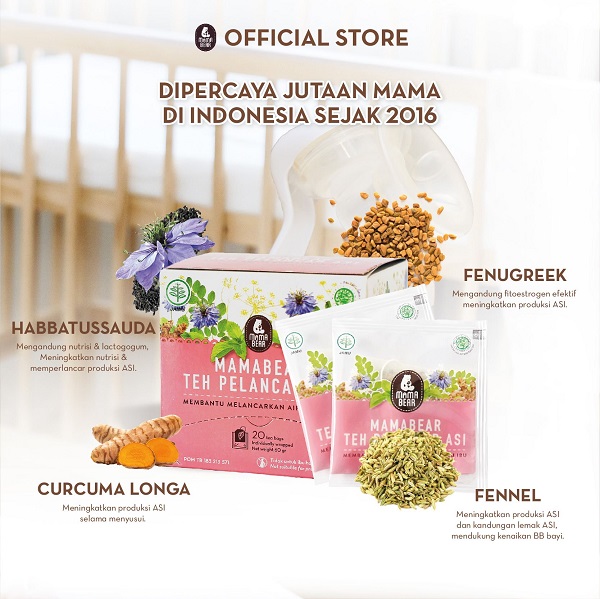 CV. Manna Indo Lakta MamaBear Teh Pelancar ASI Rasa Strawberry