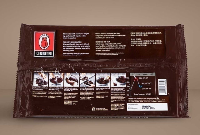 Freyabadi Indotama Tulip Bittersweet Couverture Chocolate 1 kg