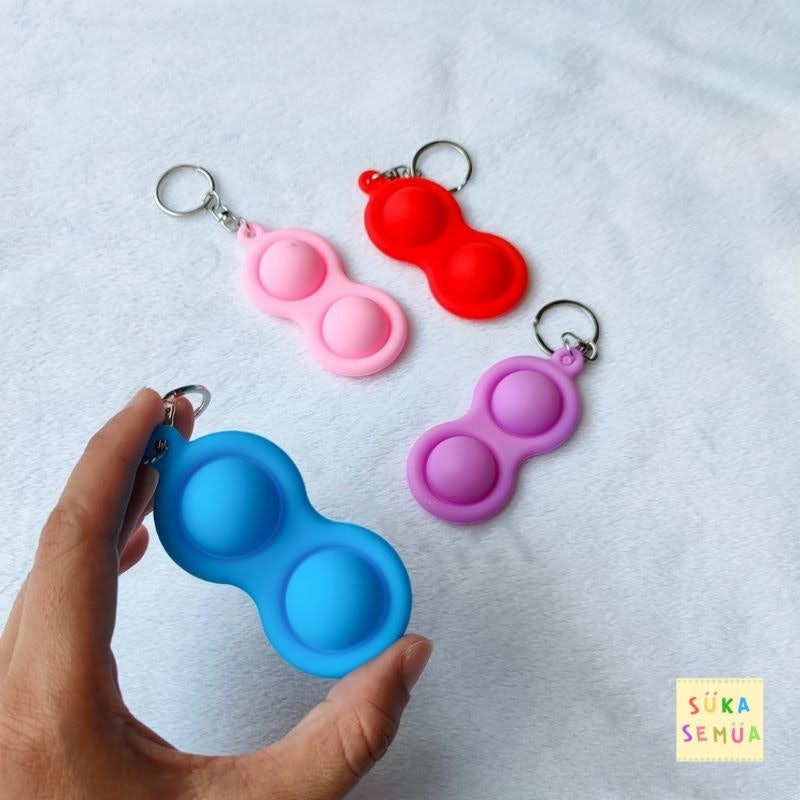 Pop It Gantungan Kunci 2 Lubang