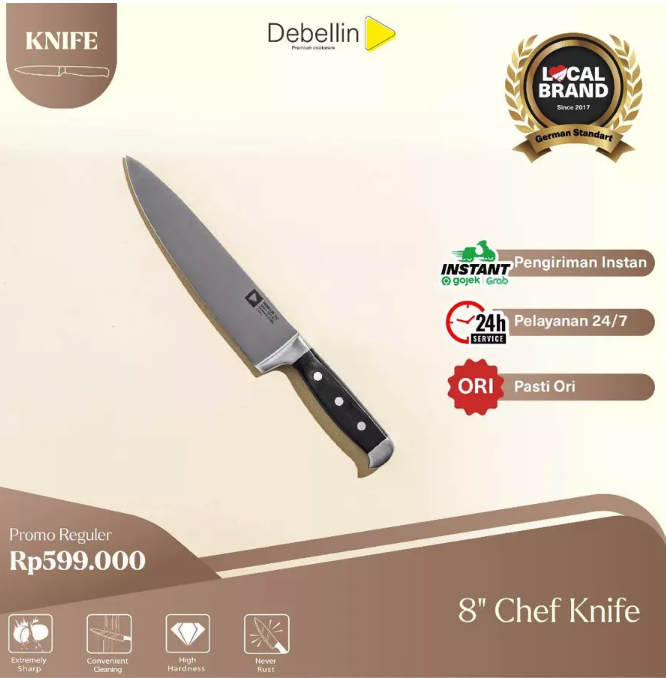 Debellin Messer Pro Chef Knife 8"