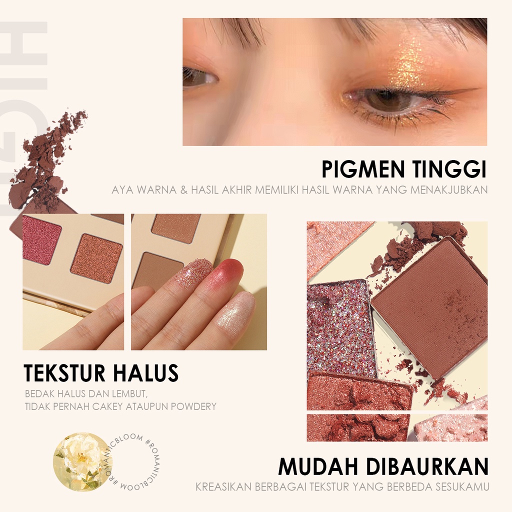 #RomanticBloom Jasmine Eyeshadow 12 Shades 3