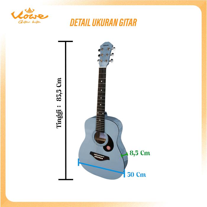 Kowe Gitar 3/4 Akustik Elektrik Equalizer 7545R 4