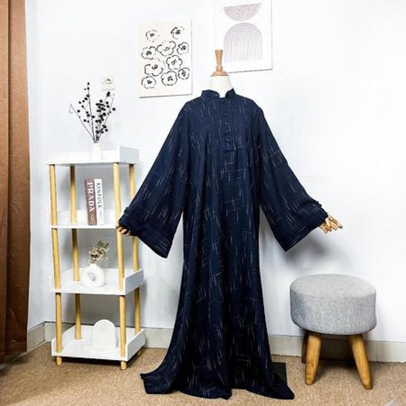 Tsurayya Abaya Nuna Linen Motif 2