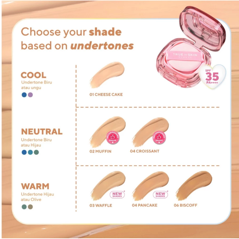 Triniti Tunggal Abadi True to Skin Skinlike Porefecting Cushion SPF 35 PA++++ 03 Waffle