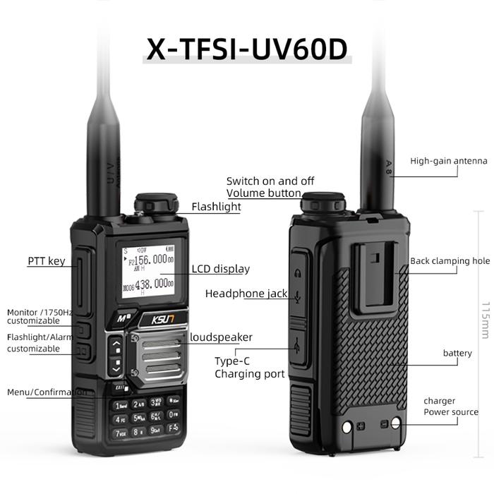 BUXUN Electronic Technology KSUN X-TFSI Handy Talkie UV60D
