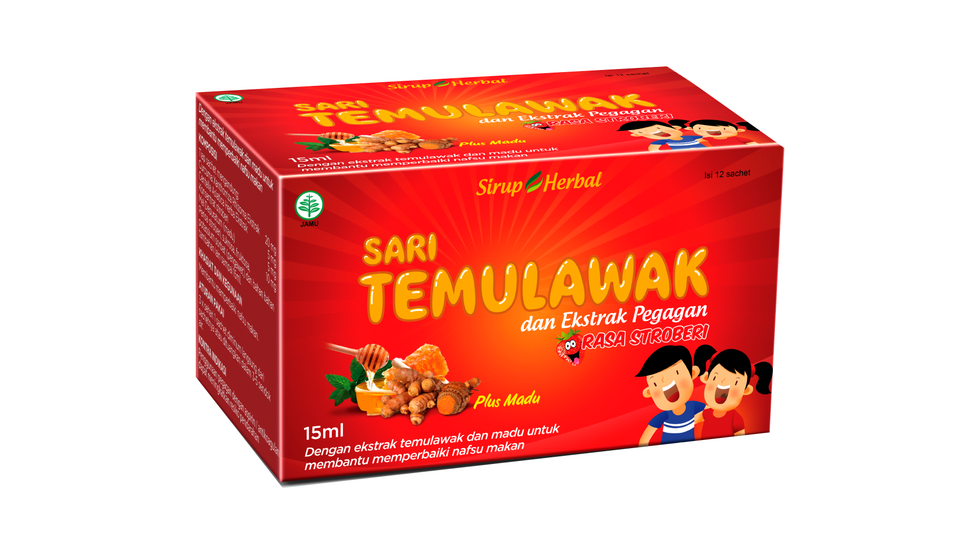 Sirup Herbal Sari Temulawak Stroberi
