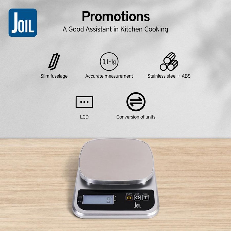 Joil Digital Stainless Steel Tare & Chargeable 5