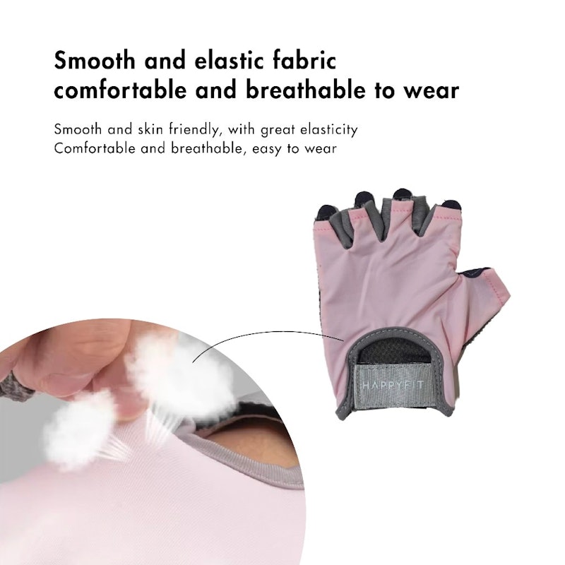 HappyFit Fitness Gloves with Palm Pad and Anti Silicone Dots 2