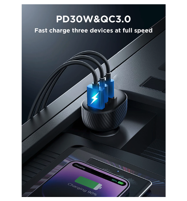 Shenzhen Nito Power Source Technology JOYROOM Car Fast Charger 30W Digital Display  CCD04
