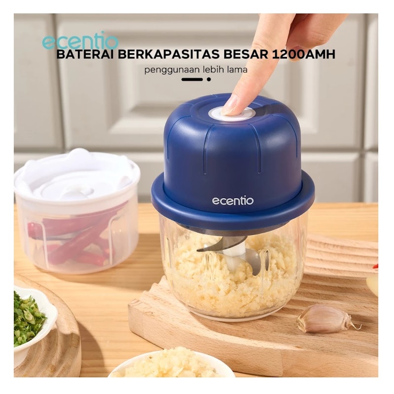 ecentio Chopper Mini Kaca 2in1 5