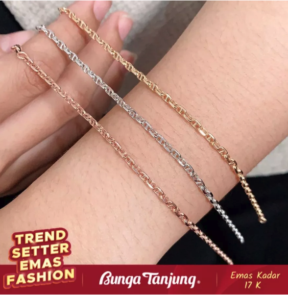 Sentosa Indika Bunga Tanjung Gold Gelang Herme Bell