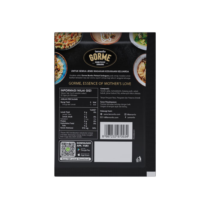Lemonilo Indonesia Sehat Lemonilo Gorme Bumbu Rasa Kaldu Jamur