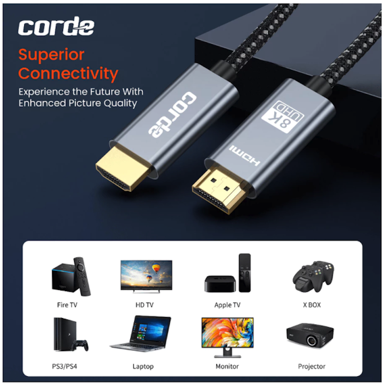 CORDE HDMI Ultra HD 2.1 Cable 4
