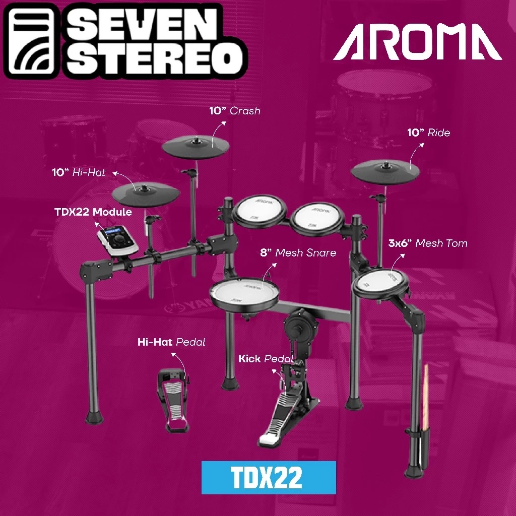  AROMA Electric Drum Kit TDX-22