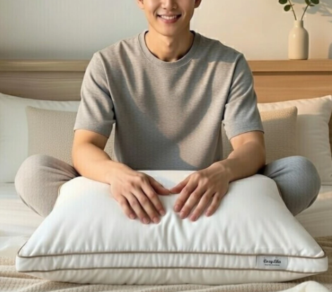 Bong Maju Mapan Cozylila Featherlike BSC Olive Pillow Double List 