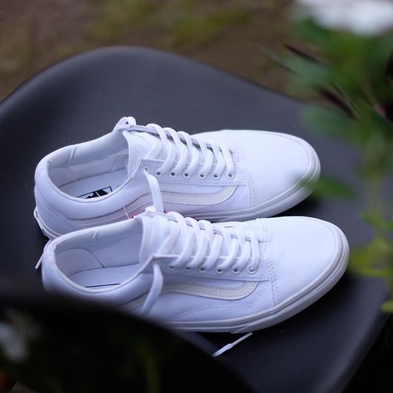 Old Skool Canvas Shoe Full White 4