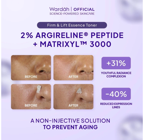 Paragon Technology and Innovation Wardah 2% Argireline™ Peptide Matrixyl™ 3000 Firm & Lift Essence Toner