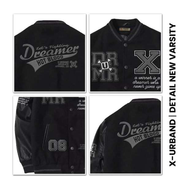  X Urband Absolute Jaket Varsity Dreamer Full Embroider 