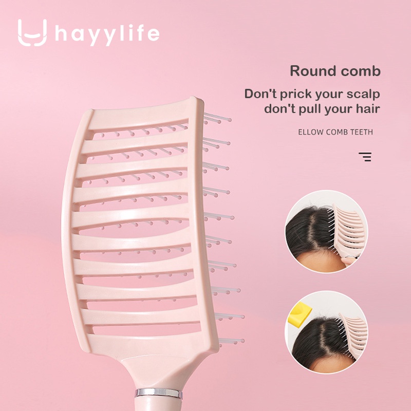 Hayylife Sisir Rambut Anti Rontok Model Melengkung