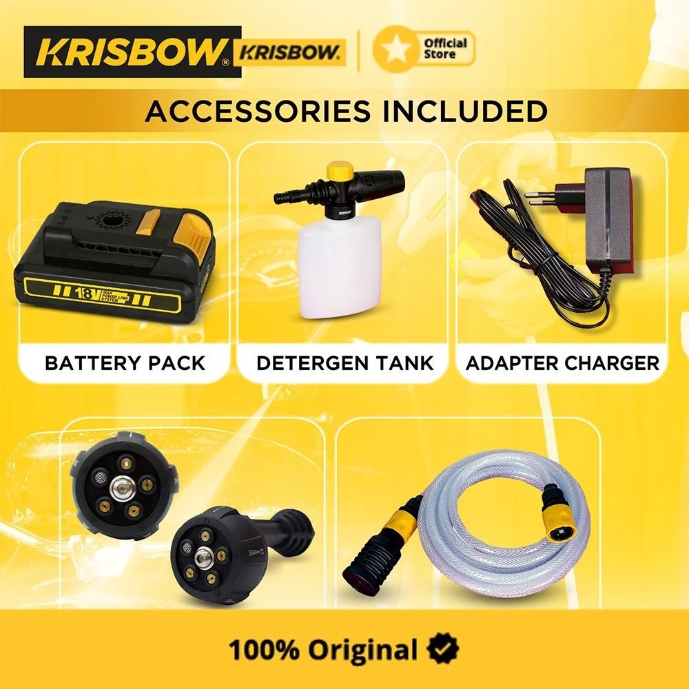 Krisbow Indonesia Krisbow® Cordless High Pressure Cleaner FRHPB25