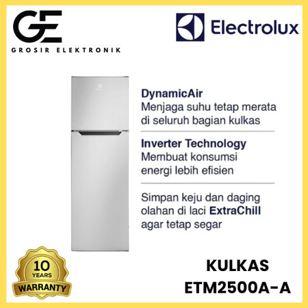 Electrolux Electrolux Kulkas 2 Pintu 250L  ETM2500A-A