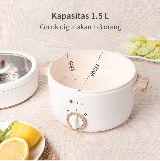 Yaoyao Indonesia Info Tech Simplus Panci Listrik 1,5L 003-01