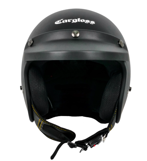 Cargloss CFM Retro Helm Half Face - Black Doff 3