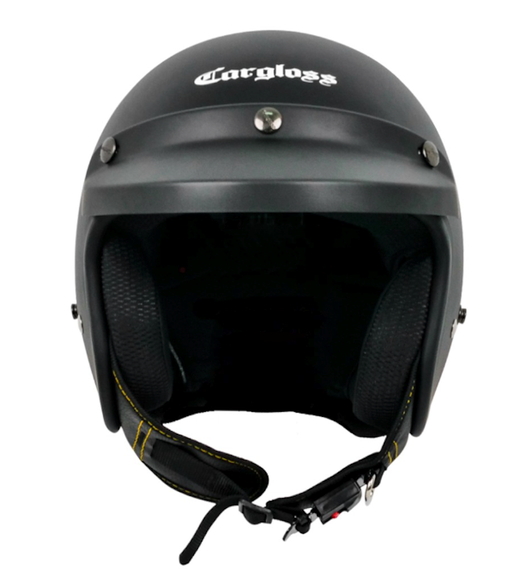 Cargloss CFM Retro Helm Half Face - Black Doff 3