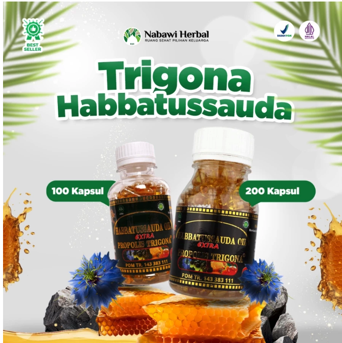 Jogja Natural Herbal Habbatussauda Extra Propolis Trigona