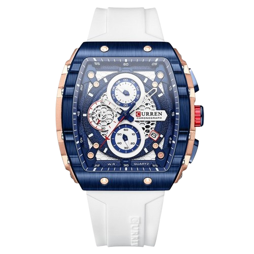 Curren Original Brand Rubber Straps Wrist Watch for Men 8442 