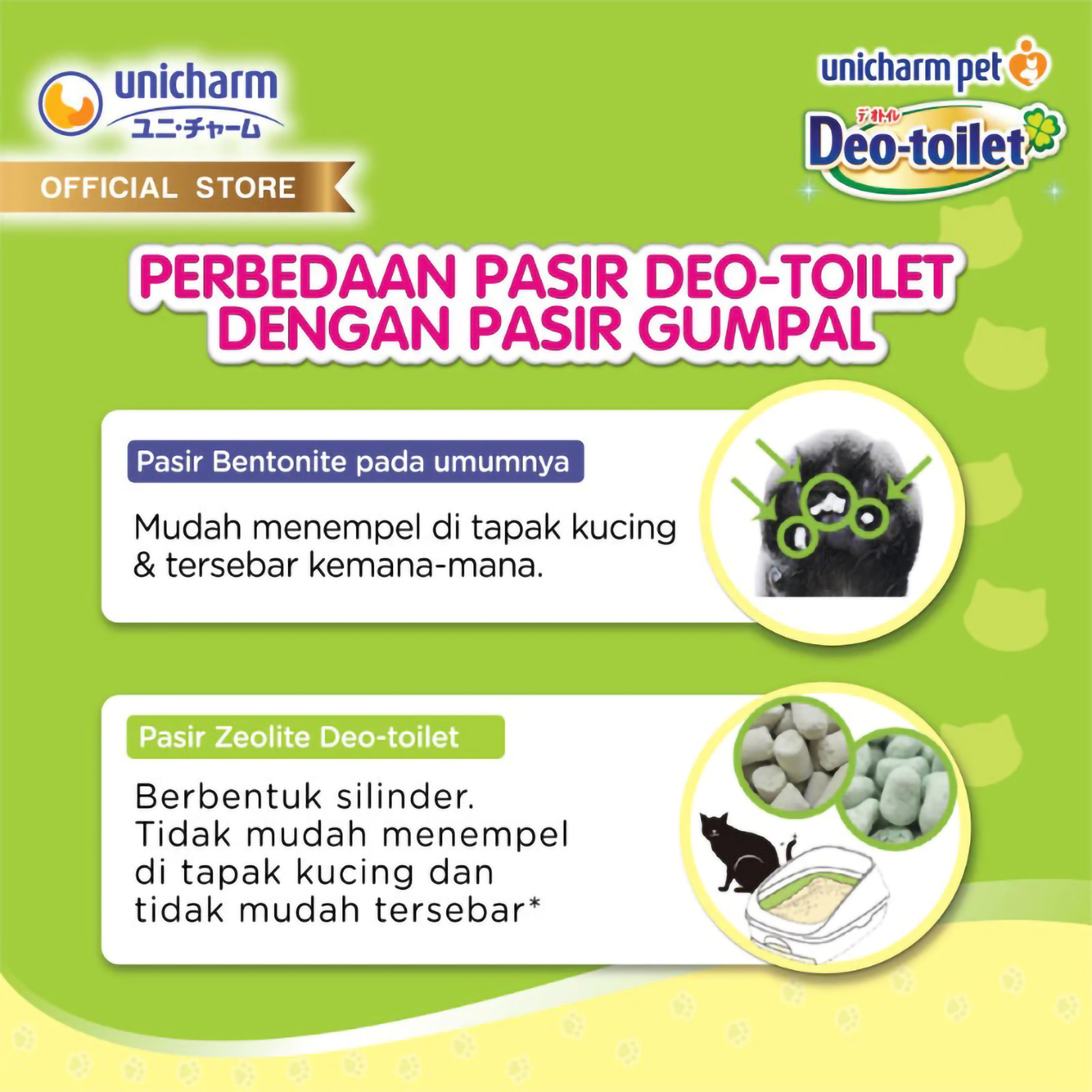 Uni-Charm Corporation Unicharm Pet Deo Toilet Pasir Anti Bau Natural Green