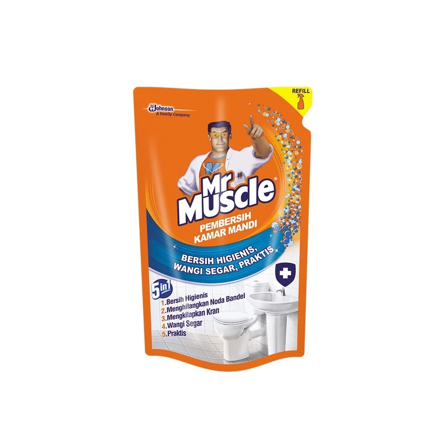 Mr. Muscle Pembersih Kamar Mandi 5 in 1 Pouch 500 ml 1