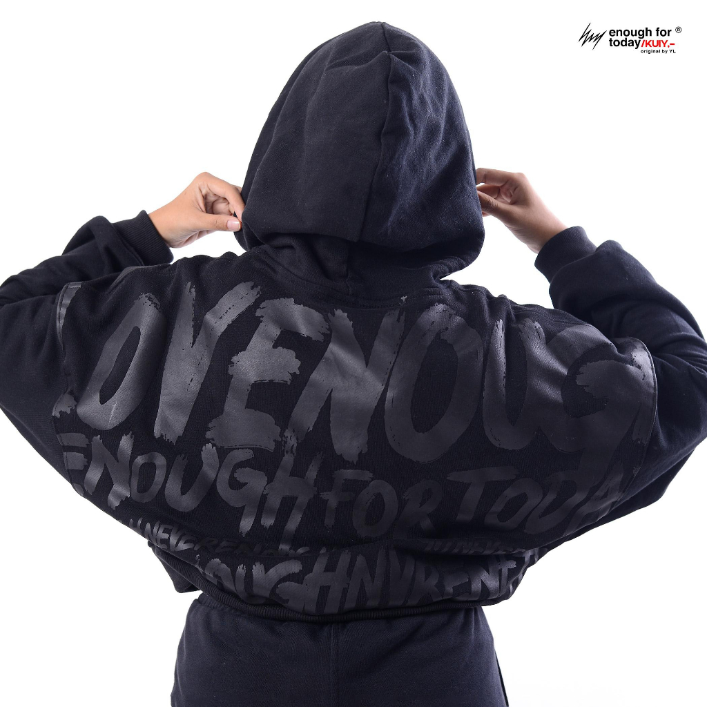 Enough For Today KUIY Crop Oversize Hoodie Full Print