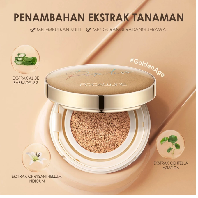FCL Internasional Indonesia FOCALLURE Poreless Matte Air Cushion Natural Tan