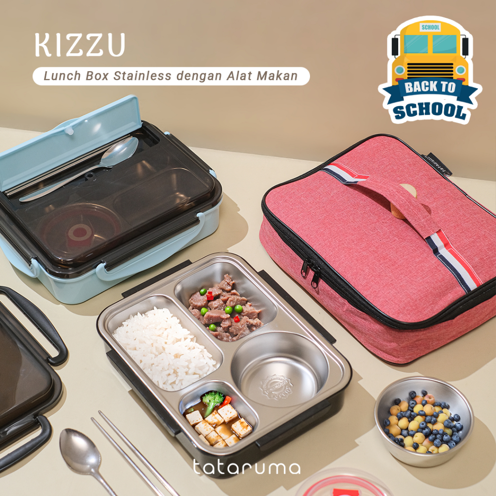 Tata Ruma Indonesia Tataruma Kizzu Lunch Box Stainless 