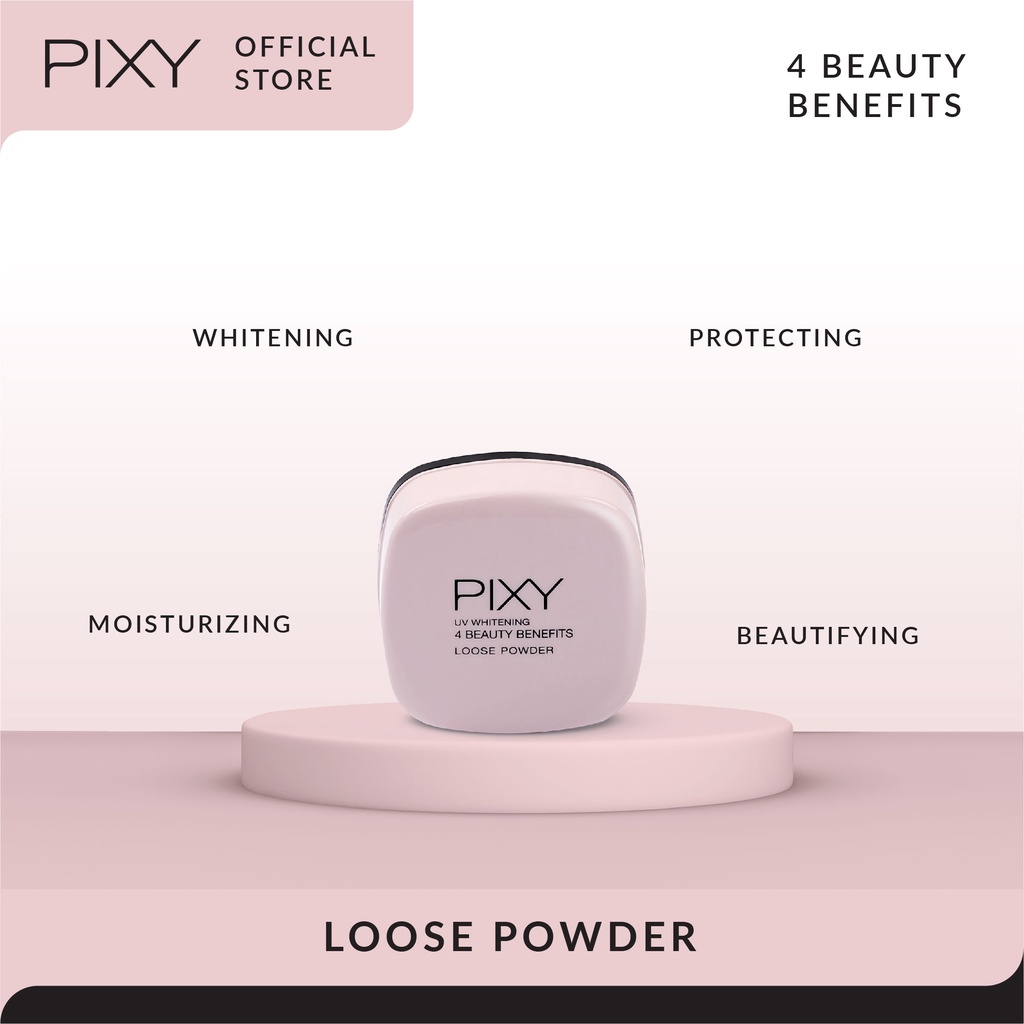 Mandom Indonesia PIXY UV Whitening 4 Beauty Benefits Loose Powder 03 Natural Beige
