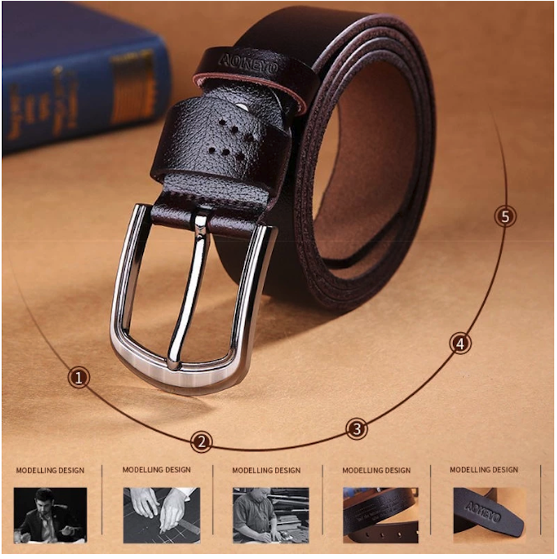 AOKEYO Ikat Pinggang Pria Kulit