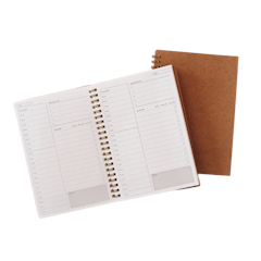 Buku Tulis Catatan A5 - Kraft Cover Spiral Daily Planner Notebook
