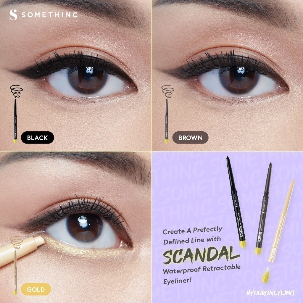 SCANDAL Waterproof Retractable Eyeliner Dark Choco 4