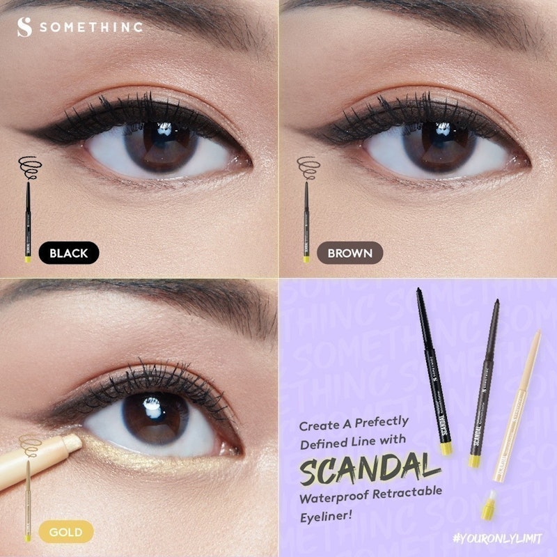 SCANDAL Waterproof Retractable Eyeliner Dark Choco 4