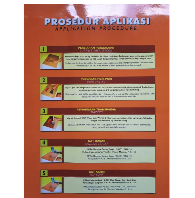 Propan Raya Propan Impra Cat Kayu Transparan Melamine