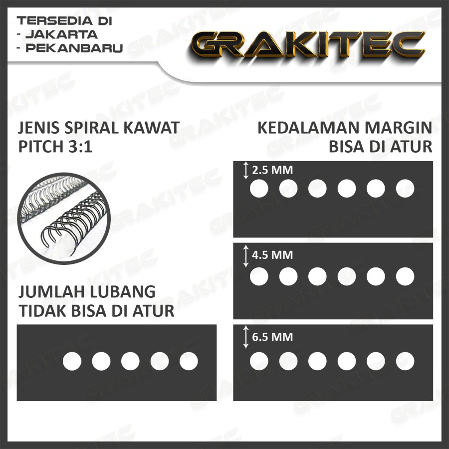 Grakitec Mesin Jilid Spiral Kawat A4 TD-13