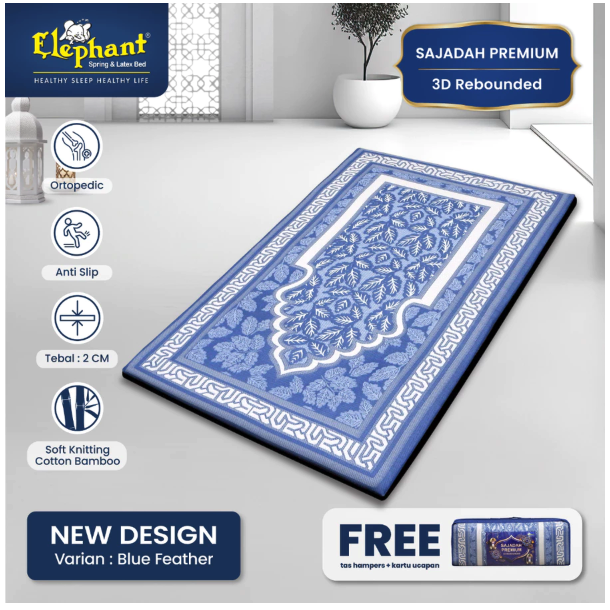 Elephant Agung Perkasa Elephant Sajadah Premium 3D Rebounded