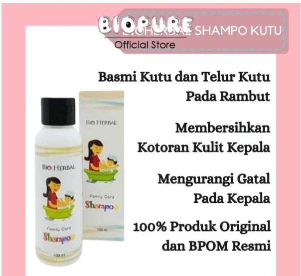 Biopure Bio Herbal Family Care Shampoo Kutu