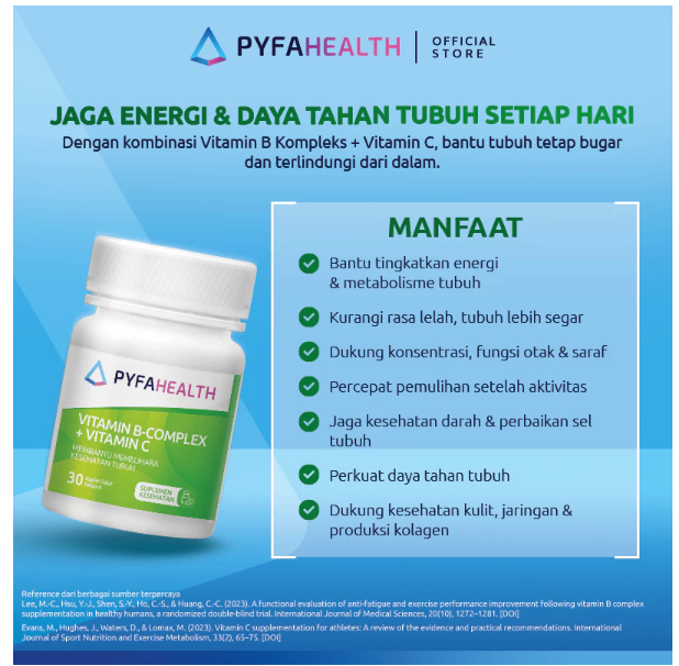 Pyridam Farma Pyfahealth Vitamin B Complex + Vitamin C 30 Kaplet
