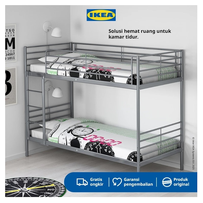 IKEA SVARTA Rangka Tempat Tidur Tingkat 2